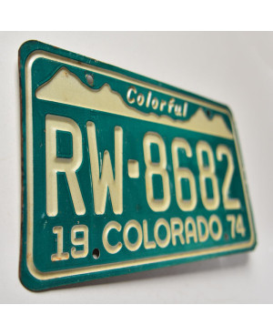 Amerikai rendszám Colorado 1974 Colorful RW-8682