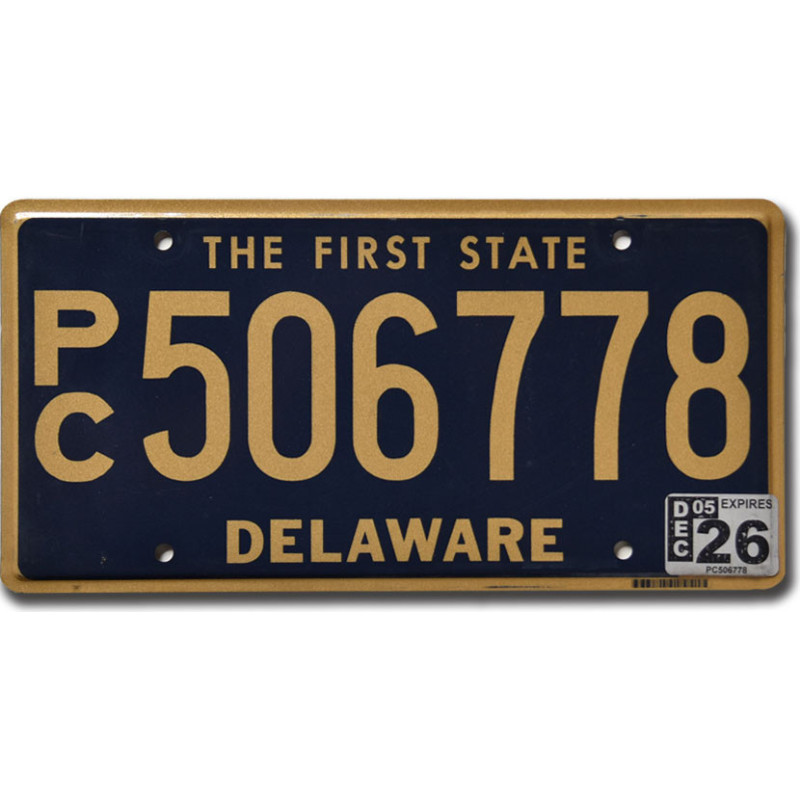 Amerikai rendszám Delaware The First State Blue PC506778
