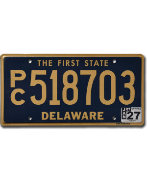 Amerikai rendszám Delaware The First State Blue PC518703