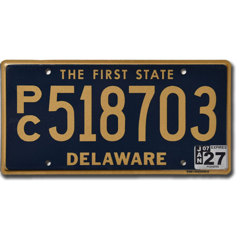 Amerikai rendszám Delaware The First State Blue PC518703