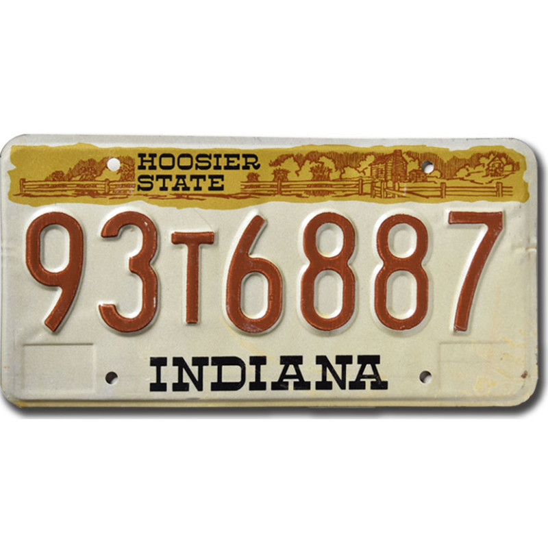 Amerikai rendszám Indiana Hoosier State 1983