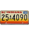 Amerikai rendszám Indiana 1981 Orange Stripes
