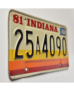 Amerikai rendszám Indiana 1981 Orange Stripes