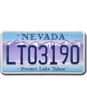 Amerikai rendszám Nevada  Lake Tahoe LT03190