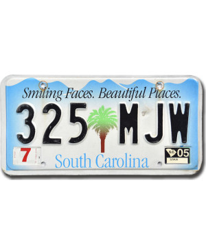 Amerikai rendszám South Carolina Smiling Faces 325 MJW