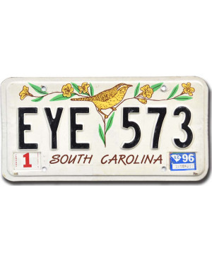 Amerikai rendszám South Carolina Bird EYE 573