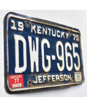 Amerikai rendszám Kentucky 1975 Jefferson DWG-965