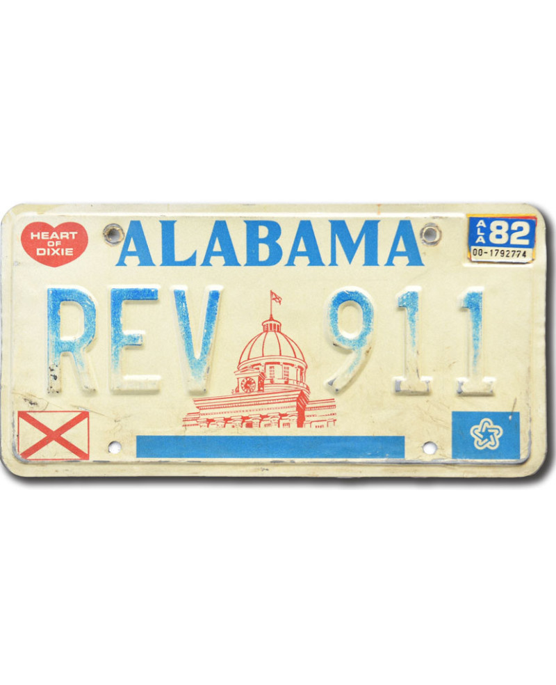 Amerikai rendszám Alabama 1982 Capitol EREV 911