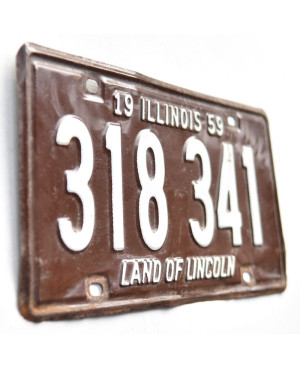 Amerikai rendszám Illinois 1959 Brown 318 341
