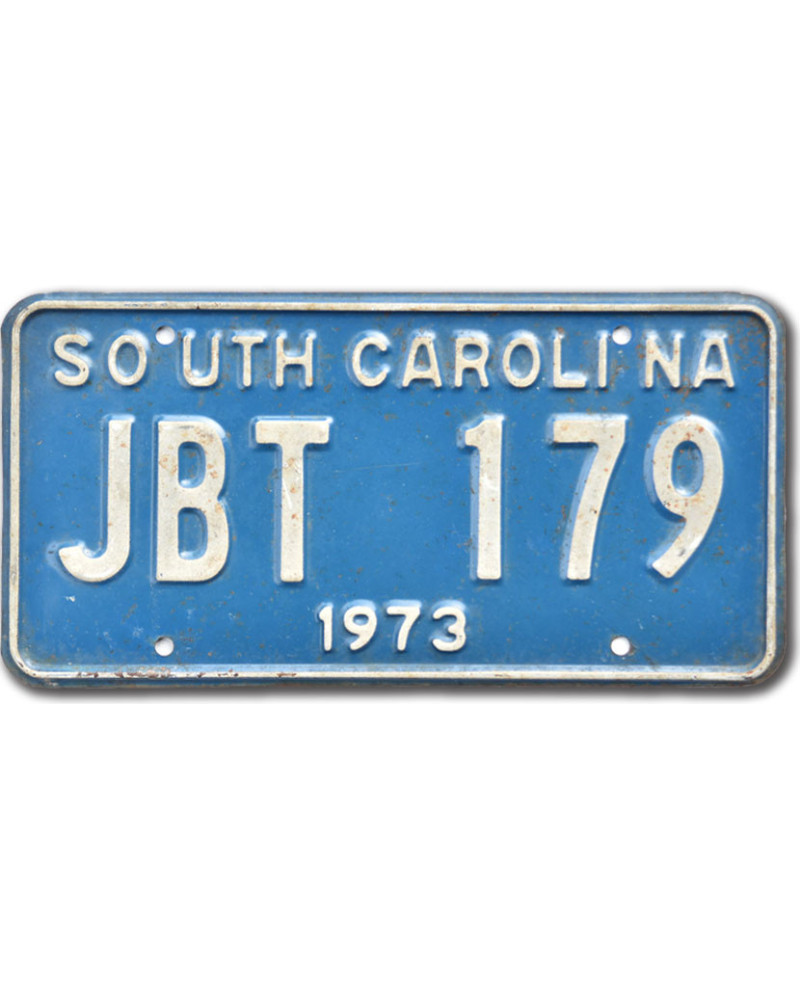 Amerikai rendszám South Carolina 1973 Blue JBT 179