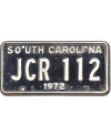 Amerikai rendszám South Carolina 1972 Black JCR 112
