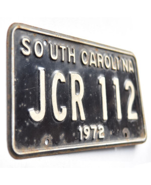 Amerikai rendszám South Carolina 1972 Black JCR 112