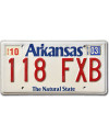 Amerikai rendszám Arkansas Natural White