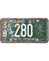 Amerikai rendszám Idaho 1961 Famous Potatoes Green 3B 280