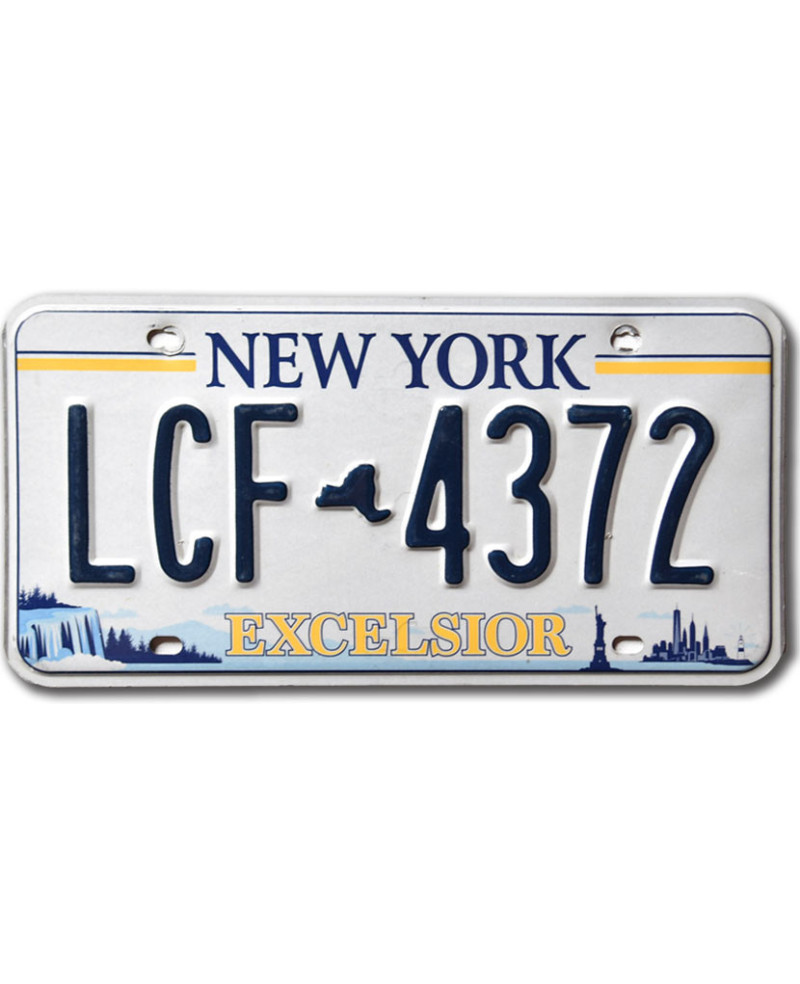 Amerikai rendszám New York Excelsior LCF 4372
