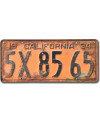 Amerikai rendszám California 1934 Yellow 5X8565