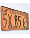 Amerikai rendszám California 1934 Yellow 5X8565