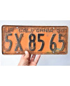 Amerikai rendszám California 1934 Yellow 5X8565