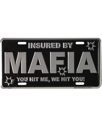 Amerikai rendszám Mafia insured