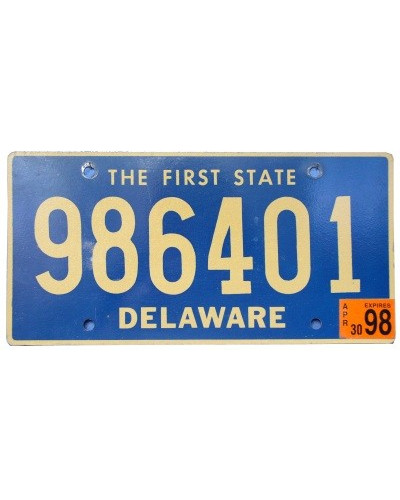 Amerikai rendszám Delaware The First State