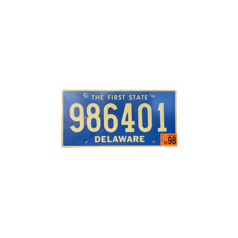 Amerikai rendszám Delaware The First State