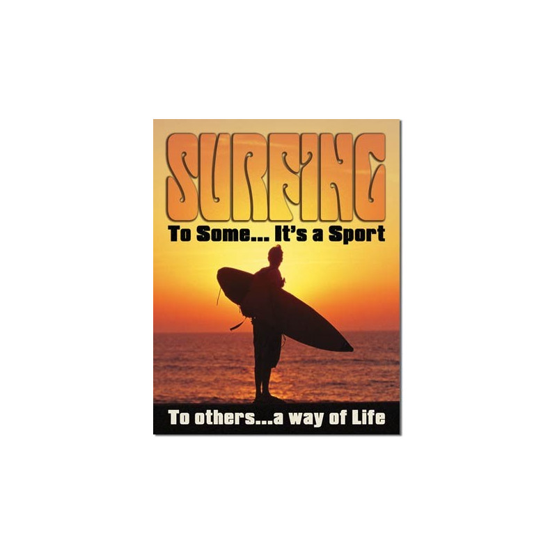 Fém tábla Surfing - Way of Life 32 cm x 40 cm