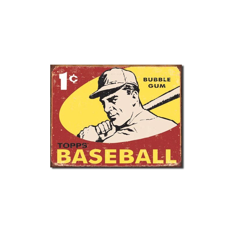 Fém tábla Topps 1959 Baseball 32 cm x 40 cm