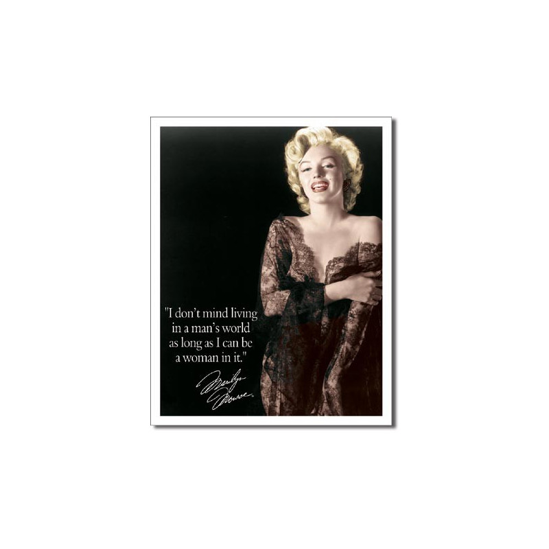 Fém tábla Marilyn - Mans world 40 cm x 32 cm