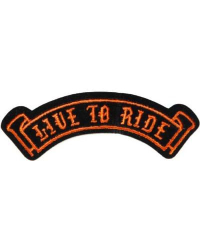 Motoros rátét Live to Ride szalag 16 cm x 4 cm