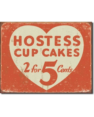 Fém tábla Hostess 2 for 5 cents 42 cm x 30 cm