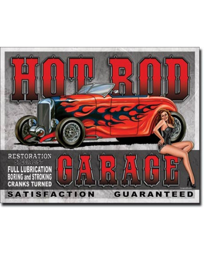 Fém tábla Legends - Hot Rod Garage 40 cm x 32 cm