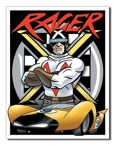 Fém tábla Speed Racer - Racer X 32 cm x 40 cm