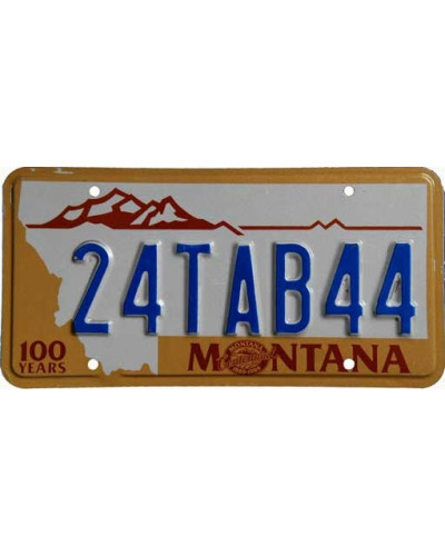 Amerikai rendszám Montana 100 years