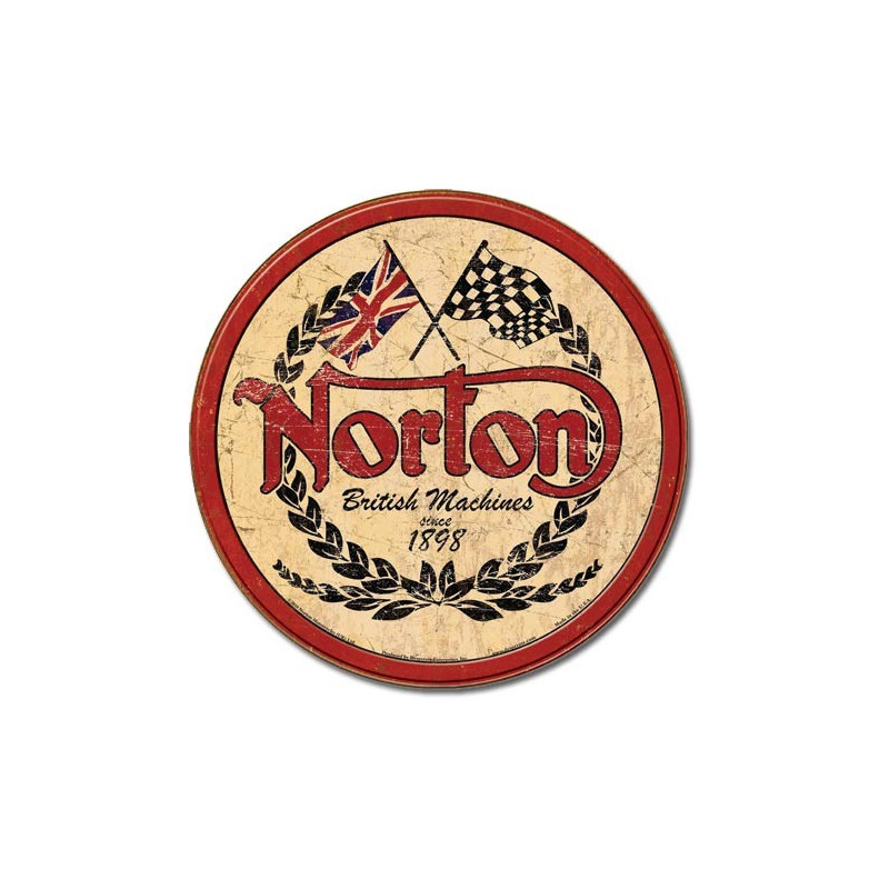 Fém tábla Norton - Logo Round 30 cm