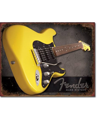 Fém tábla Fender - Make History 40 cm x 32 cm
