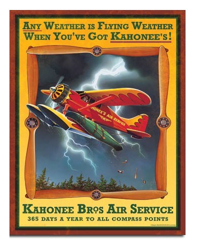 Fém tábla Kahonee Air Service  32 cm x 40 cm