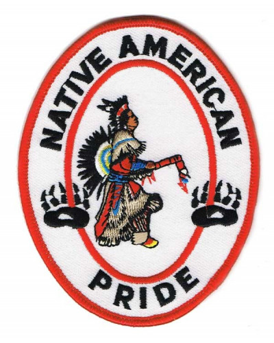 Motoros rátét Native American Pride ovális 11 cm x 8 cm