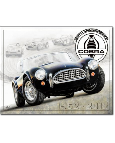 Fém tábla Shelby Cobra 50th, 32 cm x 40 cm