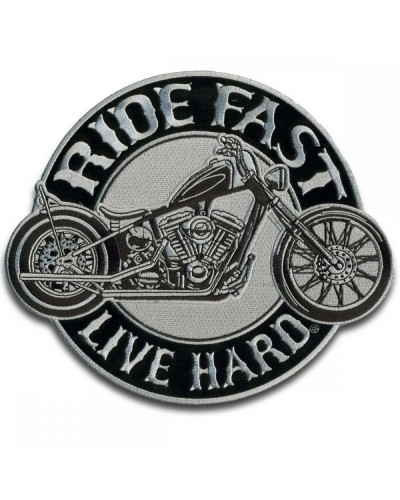 Motoros rátét Ride Fast Live Hard 10 cm x 9 cm