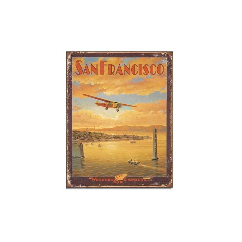 San Francisco Western Air fémtábla 40 cm x 32 cm