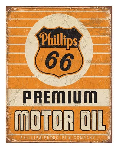 Fém tábla Phillips 66 Premium Oil 40 cm x 32 cm