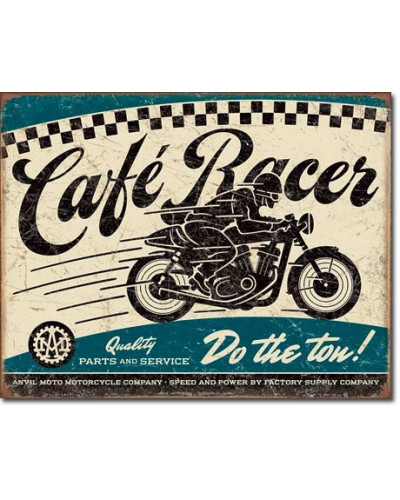 Fém tábla Cafe Racer 40 cm x 32 cm