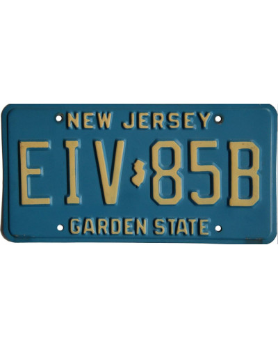 Amerikai rendszám New Jersey Garden State Blue
