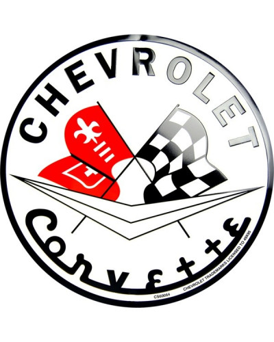 Fém tábla Chevrolet Corvette round 30 cm