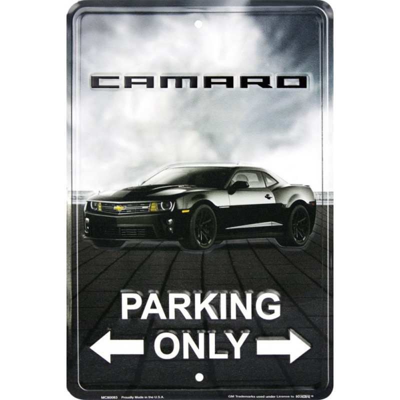 Fém tábla Camaro Parking, 20 cm x 30 cm