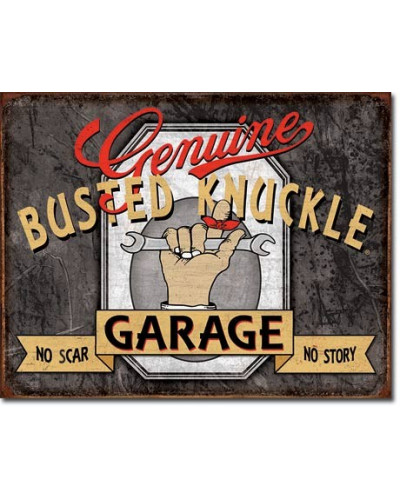 Fém tábla Genuine Busted Knuckle 30 cm x 40 cm