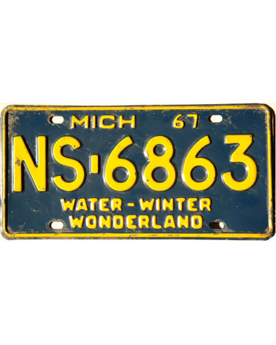 Amerikai rendszám Michigan-NS-6863