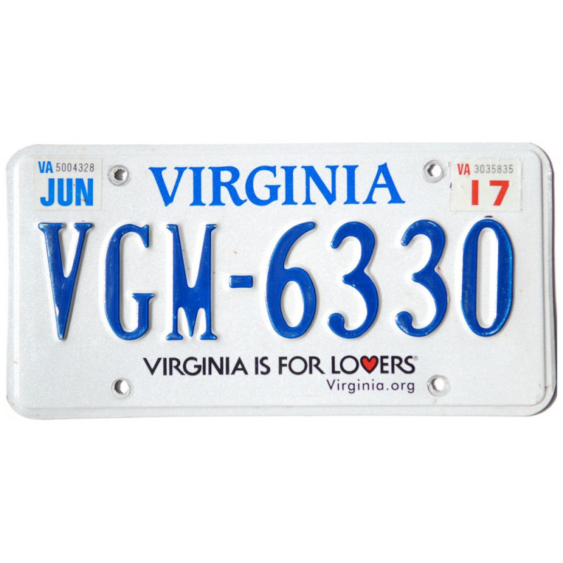 Amerikai rendszám Virginia for Lovers