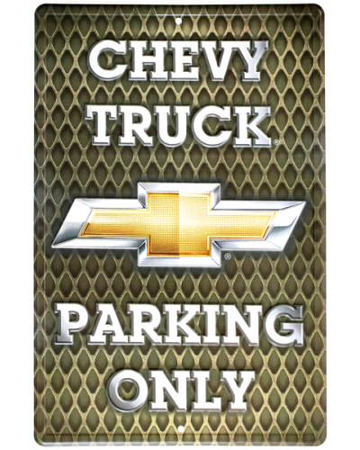 Fém tábla Chevy Trucks Parking NEW 45 cm x 30 cm