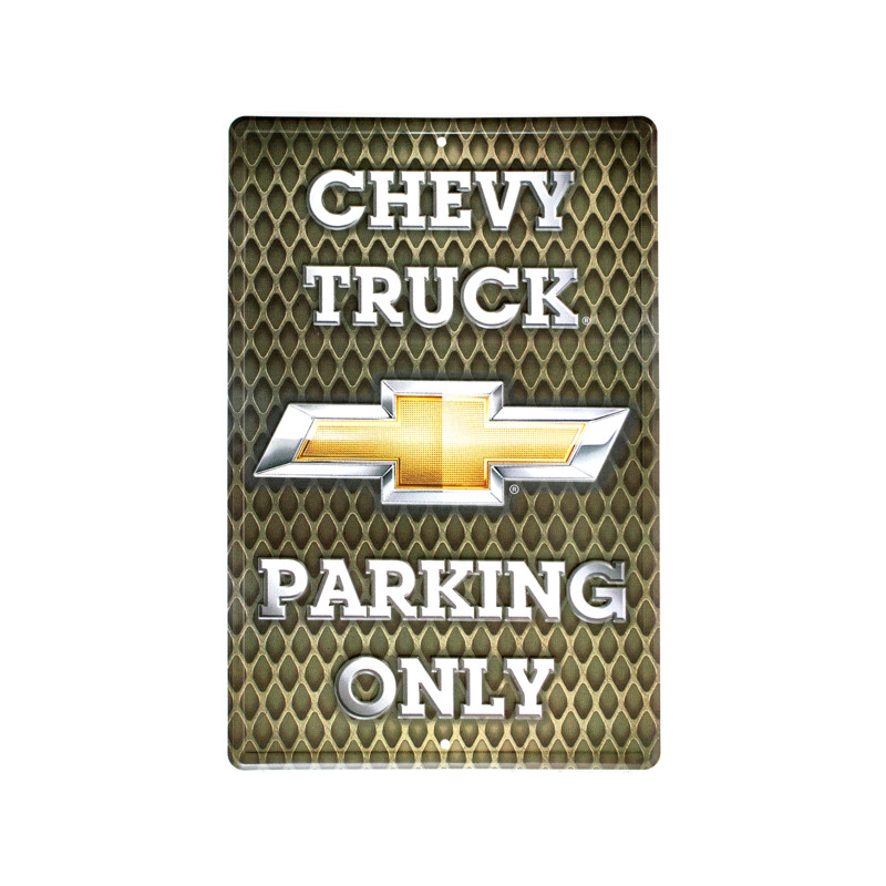 Fém tábla Chevy Trucks Parking NEW 45 cm x 30 cm